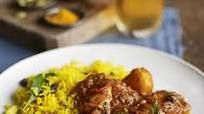 Cape Malay chicken curry with yellow rice Cape Malay chicken curry with yellow rice