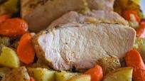 Roasted Pork Loin with Potato and Carrots Roasted Pork Loin with Potato and Carrots