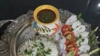 Black chana and plain rice Black chana and plain rice