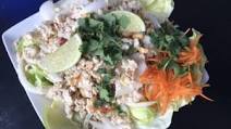 Nam Sod Made with Chicken Breast, Marinated Minced Chicken over Lettuce Nam Sod Made with Chicken Breast, Marinated Minced Chicken over Lettuce