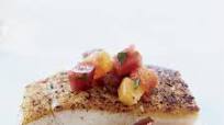 Pan-Seared Halibut with Tomato Vinaigrette Pan-Seared Halibut with Tomato Vinaigrette
