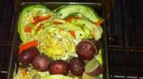 Roasted cabbage, red potatoes, and carrots Roasted cabbage, red potatoes, and carrots
