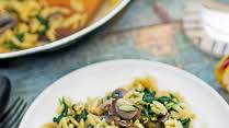 One-pot orzo with mushrooms and spinach One-pot orzo with mushrooms and spinach