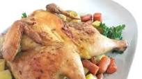 Roasted Cornish Hen Over Vegetables Roasted Cornish Hen Over Vegetables