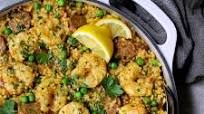 Paella-Style Brown Rice with Shrimp and Chorizo Paella-Style Brown Rice with Shrimp and Chorizo