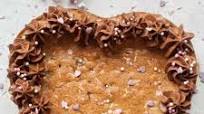 Chocolate chip cookie cake with chocolate frosting Chocolate chip cookie cake with chocolate frosting