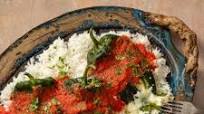 Chile Relleno Rice with Salsa Roja Chile Relleno Rice with Salsa Roja