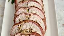 Bacon Wrapped Pork Loin with Sauerkraut Stuffing Bacon Wrapped Pork Loin with Sauerkraut Stuffing