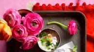 Paratha flatbreads with raita Paratha flatbreads with raita