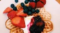 Waffles with mixed berry compote Waffles with mixed berry compote