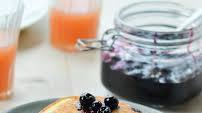 Blueberry Pancakes with Blueberry-Maple Syrup Blueberry Pancakes with Blueberry-Maple Syrup