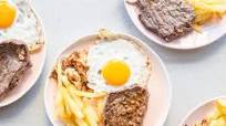 Bistec a lo Pobre - Steak and Potatoes With Fried Eggs Bistec a lo Pobre - Steak and Potatoes With Fried Eggs