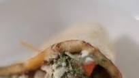 Lamb Gyro with Tzatziki Sauce and Spicy Sour Cream Sauce Lamb Gyro with Tzatziki Sauce and Spicy Sour Cream Sauce