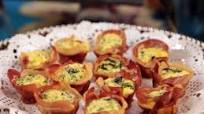 Mini Spinach Quiches in Crispy Prosciutto Cups Mini Spinach Quiches in Crispy Prosciutto Cups