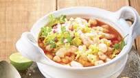 Pozole con camarón Pozole con camarón