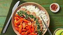 Chimichurri Pork Tenderloin with Honey-Roasted Carrots and Lime Rice Chimichurri Pork Tenderloin with Honey-Roasted Carrots and Lime Rice