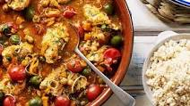 Fish, chickpea and green olive tagine Fish, chickpea and green olive tagine