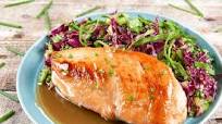 Mirin-Glazed Chicken with charred baby bok choy slaw Mirin-Glazed Chicken with charred baby bok choy slaw