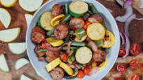 Marinated Summer Veggies with Chicken Sausage Marinated Summer Veggies with Chicken Sausage