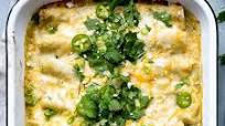 Chicken and White Bean Enchiladas with Creamy Salsa Verde Chicken and White Bean Enchiladas with Creamy Salsa Verde