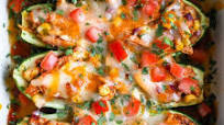 Easy Chicken Enchilada Zucchini Boats Easy Chicken Enchilada Zucchini Boats