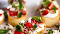 Greek Bruschetta with Whipped Feta Greek Bruschetta with Whipped Feta
