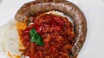 Pap & Sheba with Grilled Sausage Pap & Sheba with Grilled Sausage