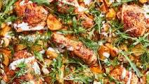 Chicken with Potatoes, Arugula and Garlic Yogurt Recipe Chicken with Potatoes, Arugula and Garlic Yogurt Recipe