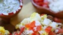 Slow Cooker Ancho Shredded Pork Breakfast Tostadas Slow Cooker Ancho Shredded Pork Breakfast Tostadas