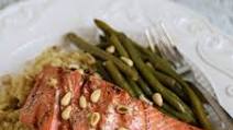 Honey-Ginger White Balsamic Grilled Wild Salmon Honey-Ginger White Balsamic Grilled Wild Salmon