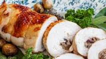 Roast Turkey Breast with Breadcrumb Stuffing Roast Turkey Breast with Breadcrumb Stuffing