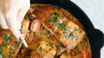 One Pan Blackened Salmon with a Creamy Cajun Sauce One Pan Blackened Salmon with a Creamy Cajun Sauce
