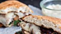Roasted Pork Sandwich with Caramelized Onions and Mushrooms Roasted Pork Sandwich with Caramelized Onions and Mushrooms