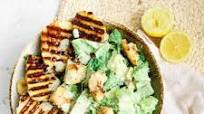 Halloumi Caesar Salad with Yogurt Dressing Halloumi Caesar Salad with Yogurt Dressing