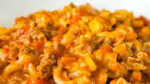 Cheesy Beef Goulash with Corn Cheesy Beef Goulash with Corn