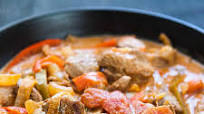 Turkey Stew with Peppers and Mushrooms Turkey Stew with Peppers and Mushrooms