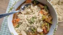 Springtime Minestrone Crock Pot Soup with Nutritarian Parmesan Springtime Minestrone Crock Pot Soup with Nutritarian Parmesan