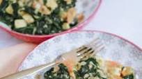 Saag Halloumi with Spinach & Tomatoes Saag Halloumi with Spinach & Tomatoes