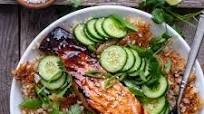 Crunchy Brown Rice Bowls with Salmon and Herbed Tahini Crunchy Brown Rice Bowls with Salmon and Herbed Tahini