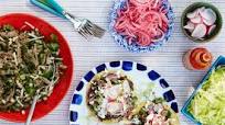 Shredded Beef Tostadas with Chiles and Lime Shredded Beef Tostadas with Chiles and Lime