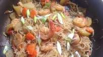 Pancit Bihon with Shrimps Pancit Bihon with Shrimps