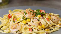 Linguine with Cajun-Spiced Shrimp and Corn Linguine with Cajun-Spiced Shrimp and Corn