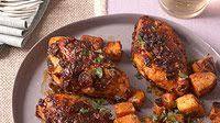 Chipotle-Glazed Chicken with Sweet Potatoes Chipotle-Glazed Chicken with Sweet Potatoes