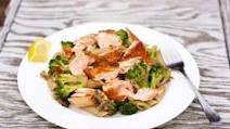 Salmon, Broccoli, and Mushroom Pasta Salmon, Broccoli, and Mushroom Pasta