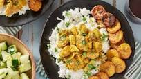 Caribbean Chicken Curry with Roasted Plantain & Coconut Rice Caribbean Chicken Curry with Roasted Plantain & Coconut Rice