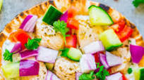 Greek Chicken Gyro Pita Bread Pizzas Greek Chicken Gyro Pita Bread Pizzas