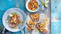 Hawaii Seared Tuna Steaks with Pineapple Sauce Hawaii Seared Tuna Steaks with Pineapple Sauce