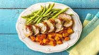 Honey-Glazed Pork Tenderloin with Sweet Potatoes and Green Beans Honey-Glazed Pork Tenderloin with Sweet Potatoes and Green Beans