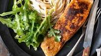 Roasted Garlic Alfredo with Cajun Salmon Roasted Garlic Alfredo with Cajun Salmon