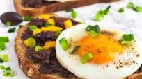 Olive Tapenade Bruschetta With Mango and Eggs Olive Tapenade Bruschetta With Mango and Eggs